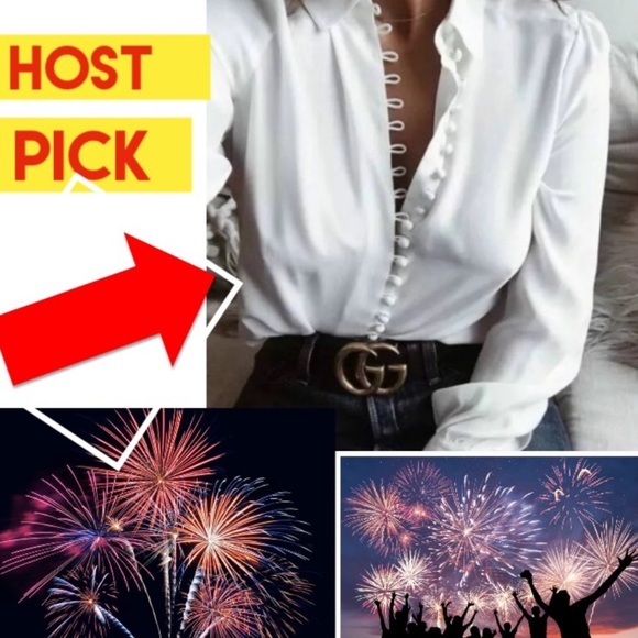 ❤️❤️❤️ ⭐️White Top Classy Preppy Cute Hot Office - Picture 3 of 5